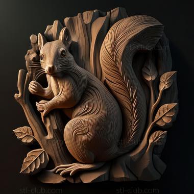 3D model st squirrel (STL)